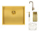 Reginox SET Miami 500 Gold + Crystal faucet + accessories